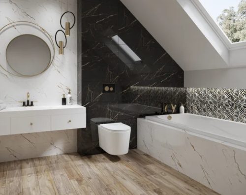 Dekorlap, Paradyz Alphaville Bianco Inserto Polysk 30x60