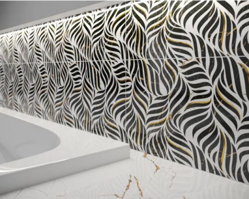 Dekorlap, Paradyz Alphaville Bianco Inserto Polysk 30x60