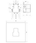 Alkatrész, Ravak R-box 07E.50 R-box Vertical O2 alaptest a falba süllyesztett csaptelepekhez X070