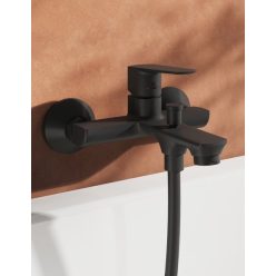   Kádtöltő csaptelep, Ravak LF 022.20BL Kádcsaptelep szett nélkül, fekete X070479