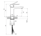 Mosdó csaptelep, Ravak LF 012.20BL Mosdócsaptelep 160 mm, lefolyó nélkül, fekete X070476