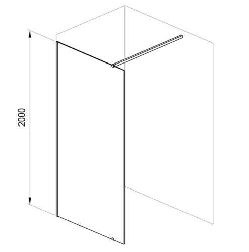 Walk-in, Ravak Walk In Wall-100 v.200 fehér+transparent GW9WA0E00Z1