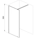 Walk-in, Ravak Walk In Wall-140 v.200 fekete+transparent GW9WM030SZ1