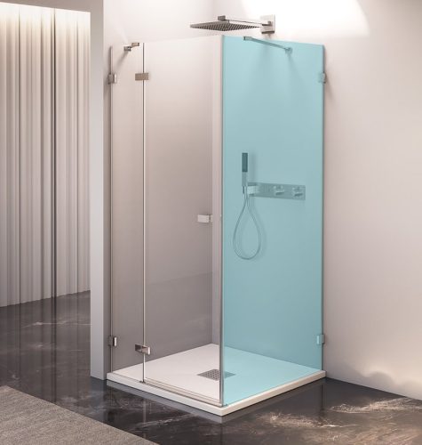 Zuhanyajtó, Sapho Polysan FORTIS EDGE nyílóajtó sarokbelépéshez, 110 cm, balos FL1211L