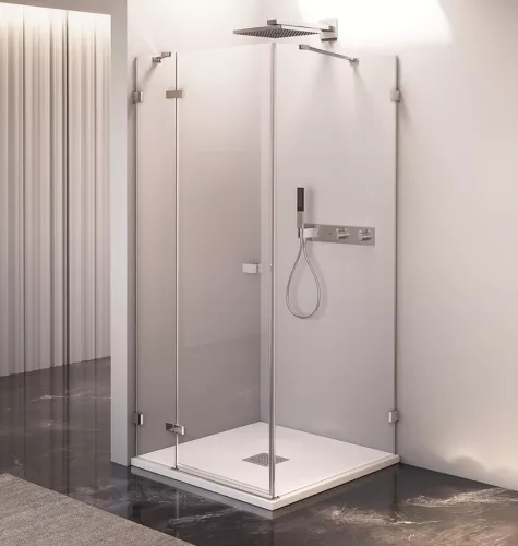 Zuhanyajtó, Sapho Polysan FORTIS EDGE nyílóajtó sarokbelépéshez, 90 cm, balos FL1290L