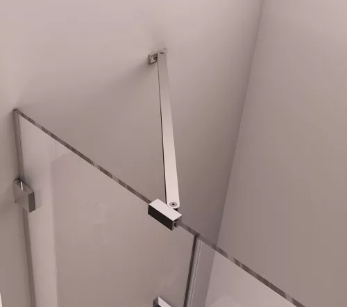 Zuhanyajtó, Sapho Polysan FORTIS EDGE nyílóajtó sarokbelépéshez, 90 cm, jobbos FL1290R