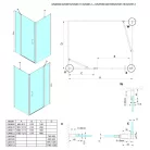 Zuhanyajtó, Sapho Gelco LORO nyílóajtó fix résszel, 100 cm GN4610