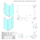 Zuhanyajtó, Sapho Gelco LORO nyílóajtó fix résszel, 90 cm GN4690