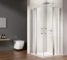 Zuhanyajtó, Sapho Gelco LORO nyílóajtó fixrésszel, sarokbelépős kabinhoz, 80 cm GN4880