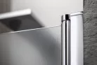 Zuhanyajtó, Aqualine PILOT duplaszárnyas nyílóajtó, 80 cm, matt üveg PT082