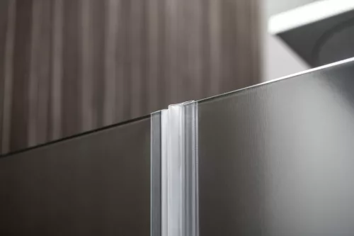 Zuhanyajtó, Aqualine PILOT duplaszárnyas nyílóajtó, 90 cm, matt üveg PT092