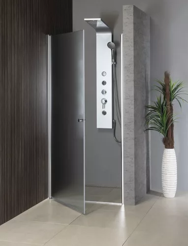 Zuhanyajtó, Aqualine PILOT nyílóajtó, 100 cm, matt üveg PT100