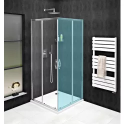   Zuhanyajtó, Sapho Gelco SIGMA SIMPLY tolóajtó sarokbelépéshez, 110 cm, króm GS2111