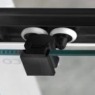 Zuhanyajtó, Sapho Gelco SIGMA SIMPLY BLACK tolóajtó sarokbelépéshez, 110 cm, fekete GS2111B