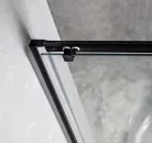 Zuhanyajtó, Sapho Gelco SIGMA SIMPLY BLACK tolóajtó sarokbelépéshez, 120 cm, fekete GS2112B