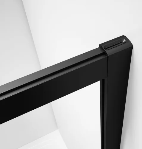 Zuhanyajtó, Sapho Gelco SIGMA SIMPLY BLACK tolóajtó sarokbelépéshez, 100 cm, brick üveg GS2410B
