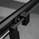 Zuhanyajtó, Sapho Gelco SIGMA SIMPLY BLACK tolóajtó sarokbelépéshez, 100 cm, brick üveg GS2410B