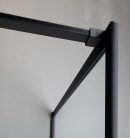 Zuhanyfal, Sapho Gelco CURE BLACK fix zuhanyfal, 90 cm, matt fekete CB90