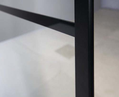 Zuhanyfal, Sapho Gelco CURE BLACK fix zuhanyfal, 90 cm, matt fekete CB90