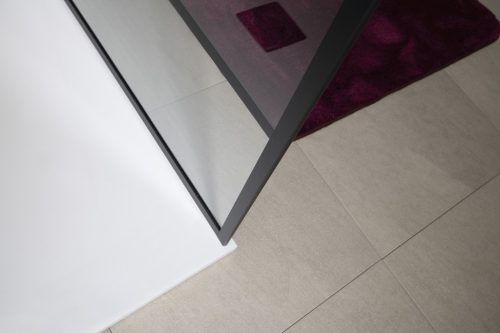 Zuhanyfal, Sapho Gelco CURE BLACK fix zuhanyfal, 90 cm, matt fekete CB90