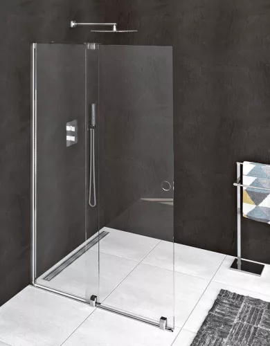 Zuhanyajtó, Sapho Polysan MODULAR SHOWER tolóajtó fix résszel 140 cm MS5-140