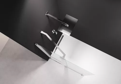 Zuhanyajtó, Sapho Polysan MODULAR SHOWER tolóajtó fix résszel 140 cm MS5-140