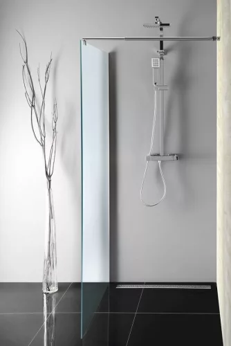 Walk-in, Aqualine Walk-in Fix zuhanyfal, 90x190cm, matt üveg WI090