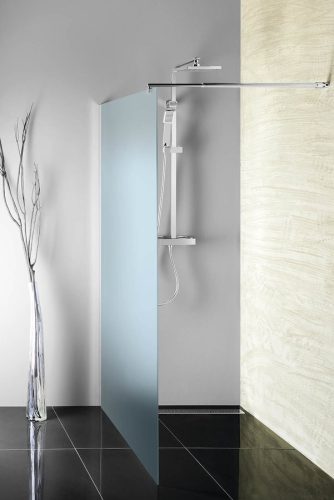 Walk-in, Aqualine Walk-in Fix zuhanyfal, 100x190cm, matt üveg WI100