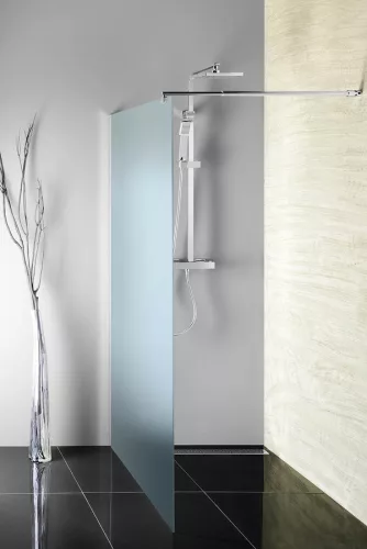 Walk-in, Aqualine Walk-in Fix zuhanyfal, 100x190cm, matt üveg WI100