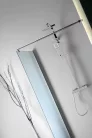 Walk-in, Aqualine Walk-in Fix zuhanyfal, 100x190cm, matt üveg WI100