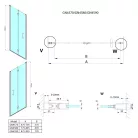 Zuhanyajtó, Sapho Gelco LORO harmónikaajtó, 90 cm GN4590