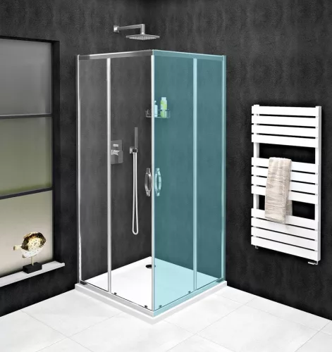 Zuhanyajtó, Sapho Gelco SIGMA SIMPLY tolóajtó sarokbelépéshez, 100 cm GS2110