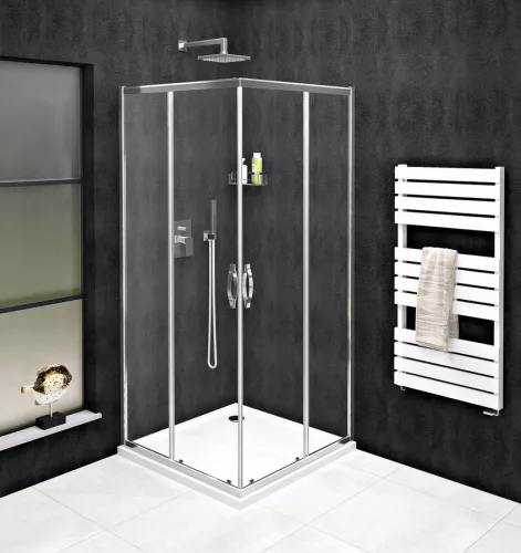 Zuhanyajtó, Sapho Gelco SIGMA SIMPLY tolóajtó sarokbelépéshez, 100 cm GS2110