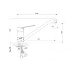 Mosogató csaptelep, Aqualine Sintra mosogató-csaptelep, króm SX070