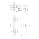 Zuhany csaptelep, Aqualine SINTRA fali zuhanycsaptelep, króm SX011