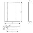 Fürdőszoba tükör, Aqualine KORIN LED tükör világítással, 40x70x12cm, fehér KO345S