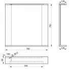 Fürdőszoba tükör, Aqualine KORIN LED tükör világítással, 70x70x12cm KO380S