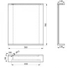 Fürdőszoba tükör, Aqualine KORIN LED tükör világítással, 50x70x12cm KO395S