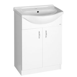   Alsó szekrény, Aqualine SIMPLEX ECO 65 mosdótartó szekrény, mosdóval, 63x83,5x30,7 SIME650