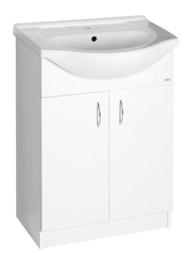 Alsó szekrény, Aqualine SIMPLEX ECO 65 mosdótartó szekrény, mosdóval, 63x83,5x30,7 SIME650