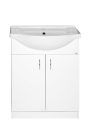 Alsó szekrény, Aqualine SIMPLEX ECO 65 mosdótartó szekrény, mosdóval, 63x83,5x30,7 SIME650