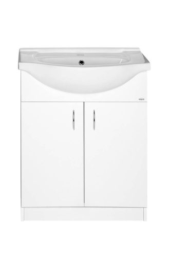 Alsó szekrény, Aqualine SIMPLEX ECO 65 mosdótartó szekrény, mosdóval, 63x83,5x30,7 SIME650