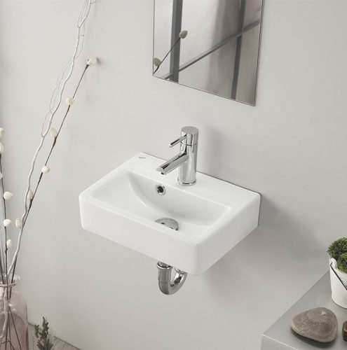 Mosdó, Aqualine NOAM kerámiamosdó, 37x28cm 201.129.0