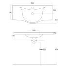 Mosdó, Aqualine Zara kerámiamosdó 10100