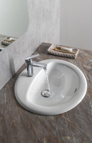 Mosdó, Aqualine pultba süllyeszthető kerámiamosdó, 52x45cm 55227