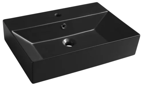 Mosdó, Aqualine Sistema kerámiamosdó  60x42cm, matt fekete 10SF50060-2N