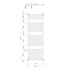 Egyenes radiátor, Aqualine DIRECT Fürdőszobai radiátor 450x1320 mm 594W ILR34T
