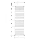 Egyenes radiátor, Aqualine DIRECT Fürdőszobai radiátor 750x1850 mm 1439W ILR87T