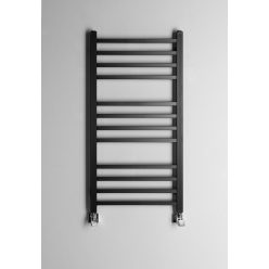   Egyenes radiátor, Sapho METRO fürdőszobai radiátor, 450x890mm, matt fekete IR400TB