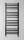 Egyenes radiátor, Sapho METRO fürdőszobai radiátor, 500x1200mm, matt fekete IR410TB